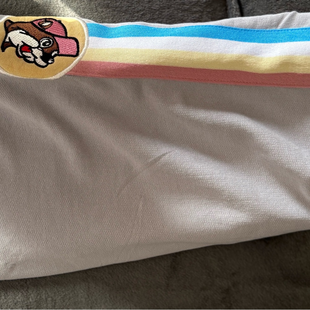 Gray Joggers with Colorful Stripes